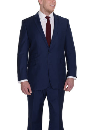 Raphael BLAZERS Raphael Mens Solid Blue Regular Fit Blazer Sportcoat