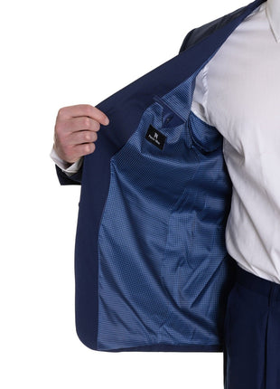 Raphael BLAZERS Raphael Mens Solid Blue Regular Fit Blazer Sportcoat