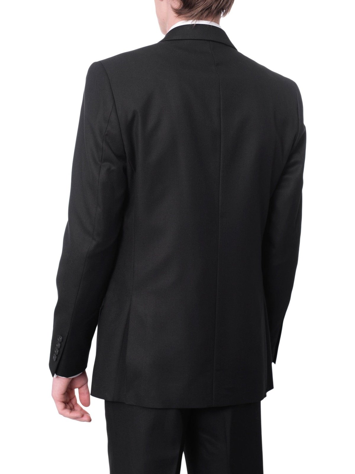 Raphael BLAZERS Raphael Slim Fit Solid Black Two Button Blazer Sportcoat