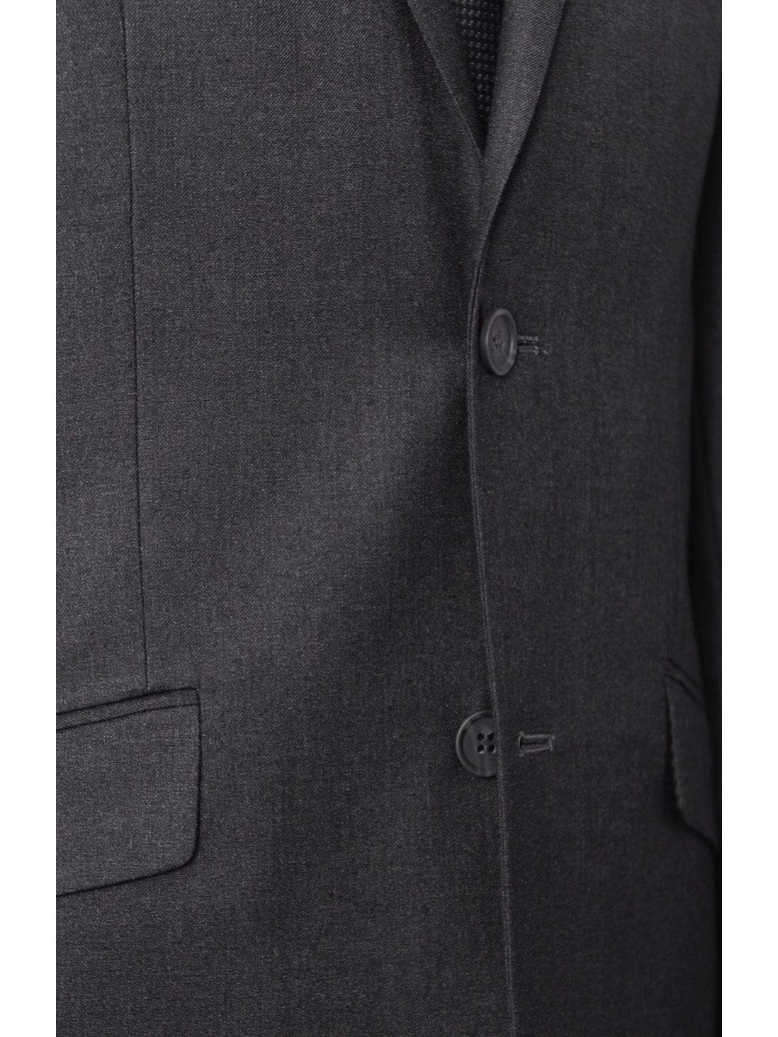 Raphael BLAZERS Raphael Slim Fit Solid Charcoal Gray Two Button Blazer Suit Jacket