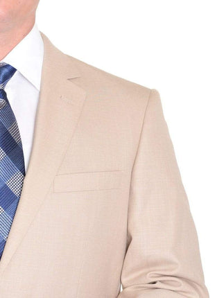 Raphael Slim Fit Solid Tan Two Button Blazer Sportcoat - The Suit Depot