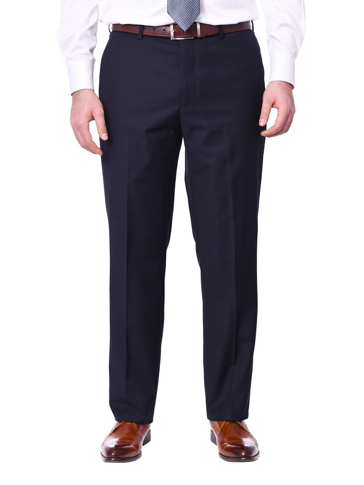 Shop Raphael Classic Fit Navy Blue Dress Pants
