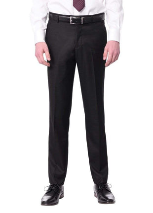 Raphael PANTS Raphael Men's Washable Flat Front Slim Fit Black Dress Pants