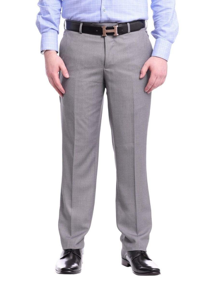Shop Raphael Slim Fit Washable Gray Dress Pants The Suit Depot