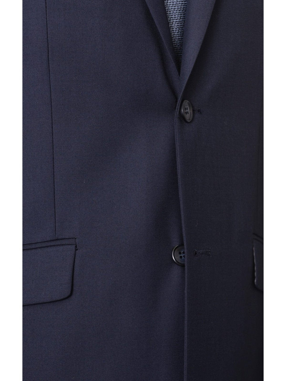 Raphael SUITS Men's Raphael Regular Fit Solid Blue Two Button 2 Piece Suit Jacket & Pants