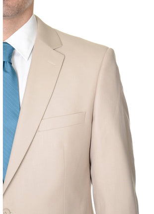 Raphael SUITS Raphael Mens Tan Slim Fit Suit
