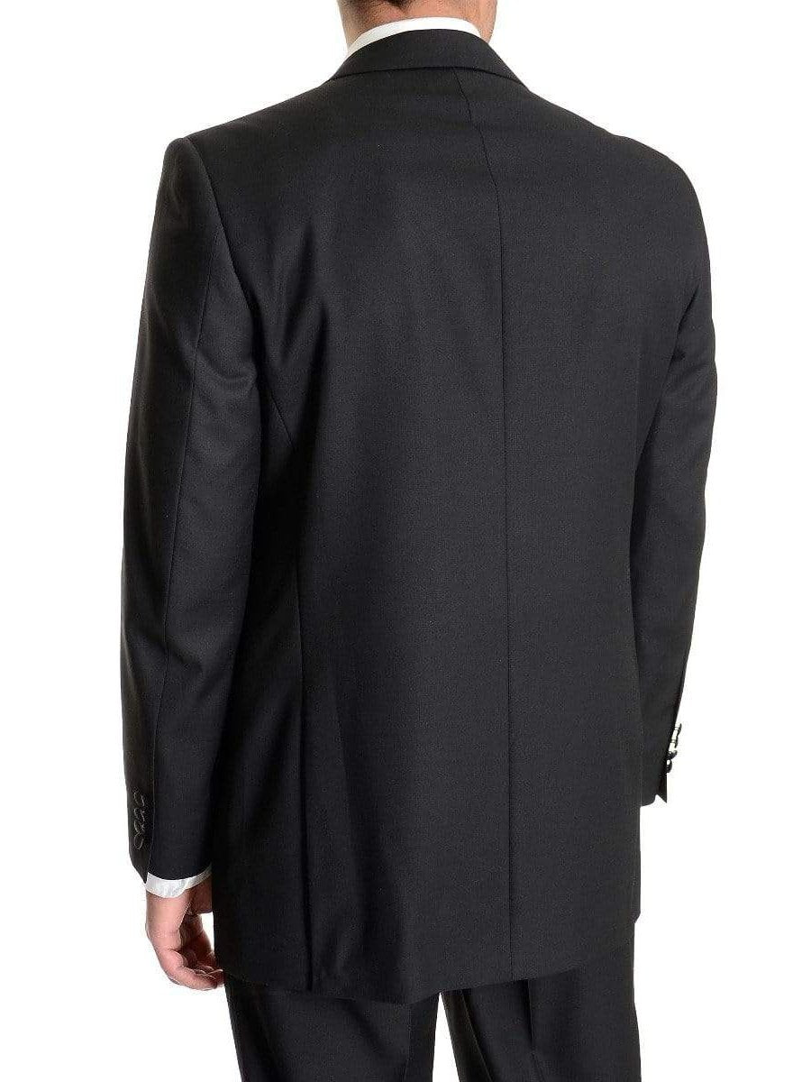 Raphael Regular Fit Solid Black Two Button Wool Tuxedo Suit - The Suit Depot