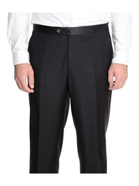 Thumbnail for Raphael TUXEDOS Raphael Regular Fit Solid Black Two Button Wool Tuxedo Suit