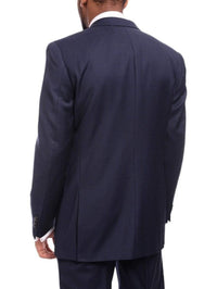 Thumbnail for Raphael TWO PIECE SUITS Men's Raphael Classic Fit Solid Navy Blue 2 Button 3 Piece 100% Wool Vested Suit