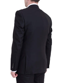 Thumbnail for Raphael TWO PIECE SUITS Men's Raphael Slim Fit Solid Black Textured Two Button Wool 2 Piece Formal Suit