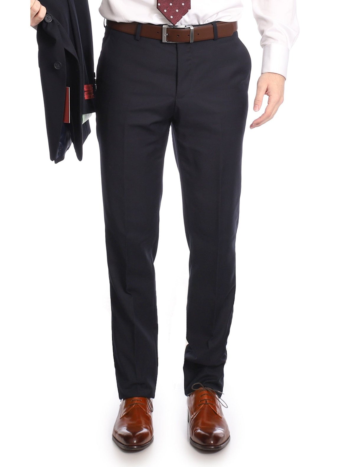 Regular Fit Two-Tone Tailored Pant - New Navy, Suit Pants