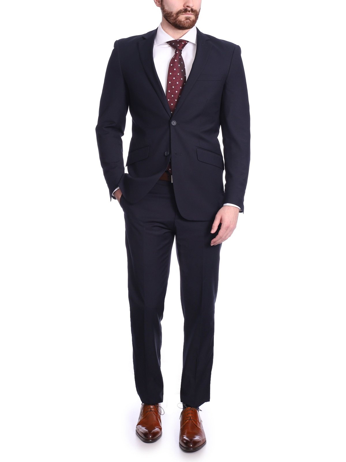 slim fit suit and tie