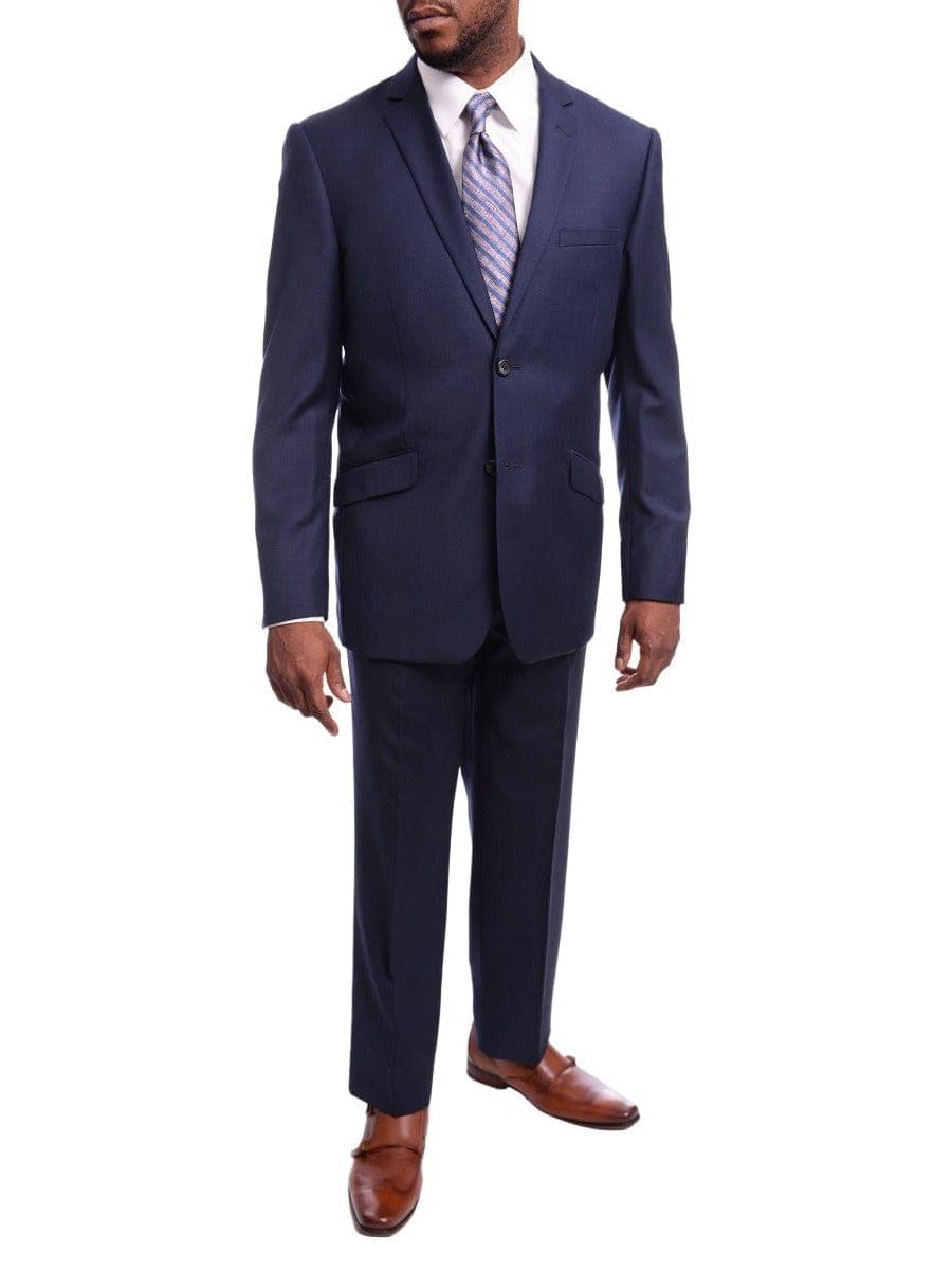 Raphael TWO PIECE SUITS Raphael By Raphael Slim Fit Solid Cobalt Blue Two Button Wool Suit