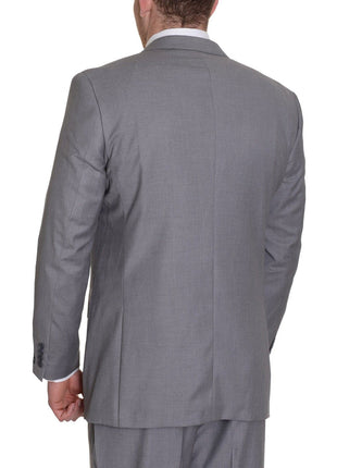 Raphael TWO PIECE SUITS Raphael Classic Fit Light Heather Gray Two Button Suit With Peak Lapels