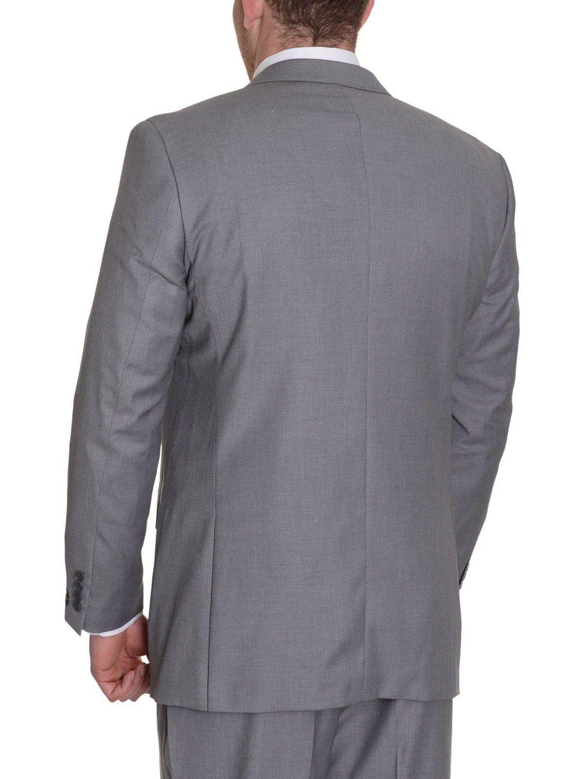 Raphael TWO PIECE SUITS Raphael Classic Fit Light Heather Gray Two Button Suit With Peak Lapels