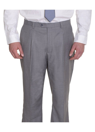 Raphael TWO PIECE SUITS Raphael Classic Fit Light Heather Gray Two Button Suit With Peak Lapels