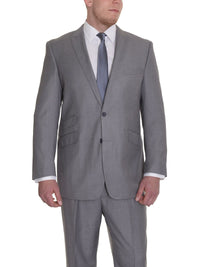 Thumbnail for Raphael TWO PIECE SUITS Raphael Classic Fit Light Heather Gray Two Button Suit With Peak Lapels