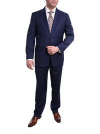 Thumbnail for Raphael TWO PIECE SUITS Raphael Classic Fit Solid Blue Two Button Wool Suit