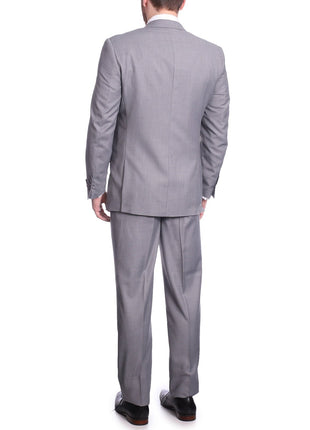 Raphael TWO PIECE SUITS Raphael Men's Slim Fit Light Gray Wool-touch Two Button 2 Piece Suit