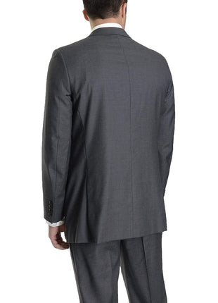 Raphael TWO PIECE SUITS Raphael Modern Fit Solid Gray Two Button Wool Suit