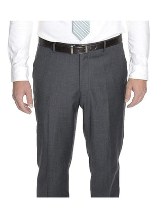 Raphael TWO PIECE SUITS Raphael Modern Fit Solid Gray Two Button Wool Suit