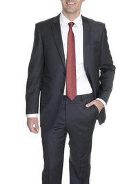 Thumbnail for Raphael TWO PIECE SUITS Raphael Regular Fit Charcoal Gray Two Button Wool Suit