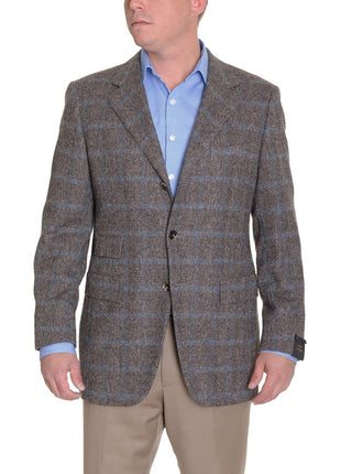Sartoria Partenopea 40R 50 Brown Plaid Wool Camelhair Cotton Men's Sportcoat - The Suit Depot
