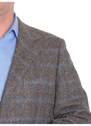 Sartoria Partenopea 40R 50 Brown Plaid Wool Camelhair Cotton Men's Sportcoat - The Suit Depot