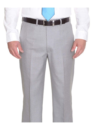 Sartoria Partenopea 40R 50 Light Gray Pinstriped Wool Silk Suit With Peak Lapels - The Suit Depot