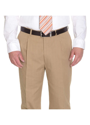 Sartoria Partenopea 40R 50 Tan Striped Unlined Cotton Cashmere Suit - The Suit Depot