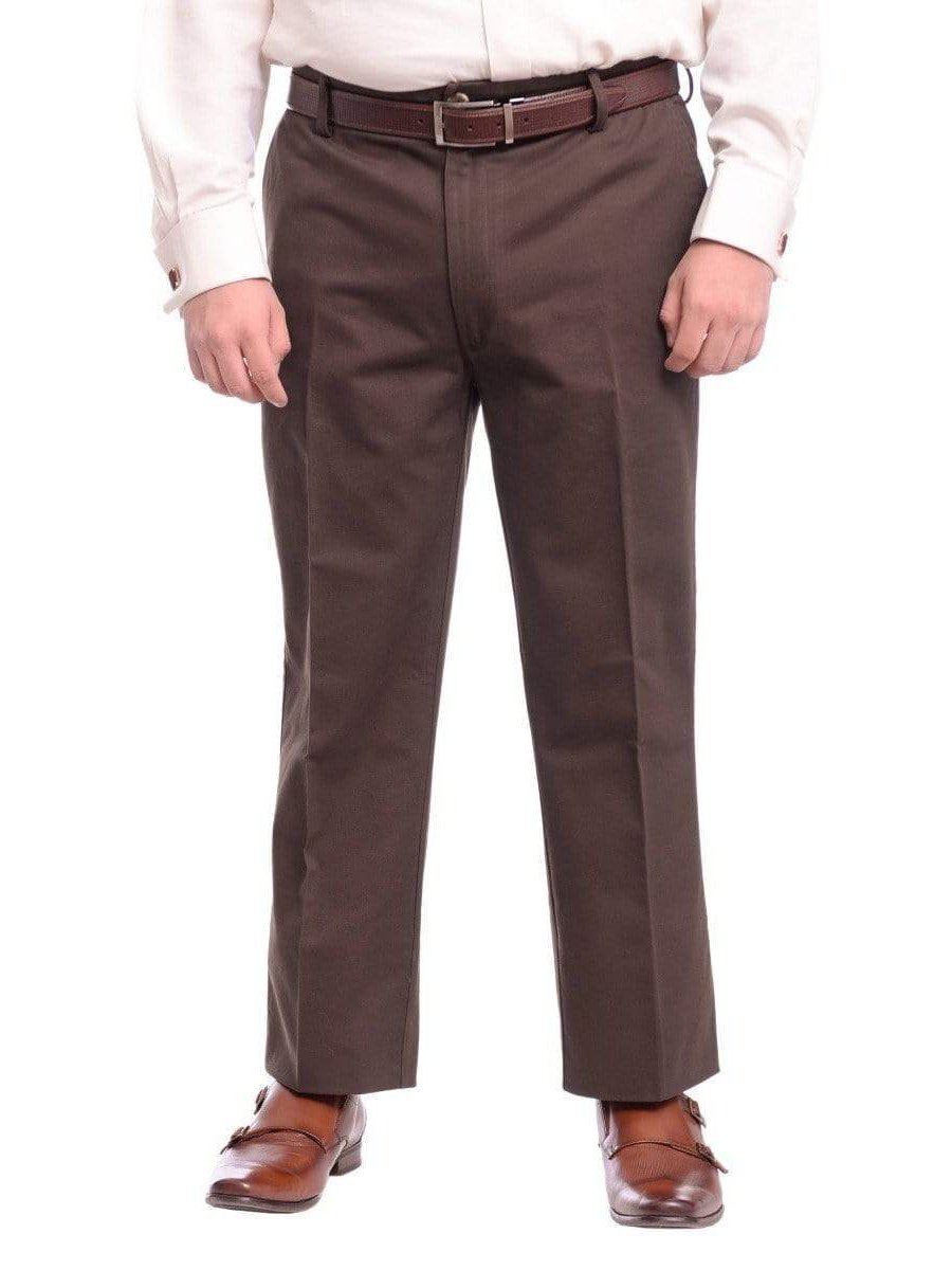 St. John Bay Pants MVL Brown / 38X32 St Johns Bay Mens 100% Cotton Flat Front Chino Pants