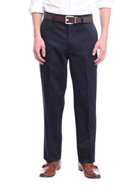 Thumbnail for St. John Bay Pants MVL Navy Blue / 30X32 St Johns Bay Mens 100% Cotton Flat Front Chino Pants