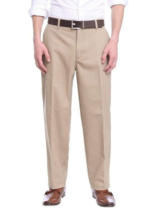 St. John Bay Pants MVL Solid Tan / 32X29 St Johns Bay Mens 100% Cotton Flat Front Chino Pants