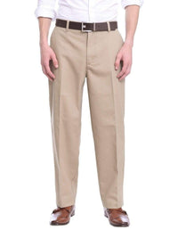 Thumbnail for St. John Bay Pants MVL Solid Tan / 32X29 St Johns Bay Mens 100% Cotton Flat Front Chino Pants