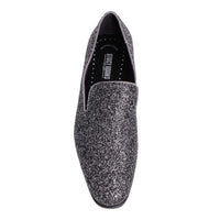 Thumbnail for Stacy Adams Swank Silver & Gray Sparkle Slip-on Dress Shoes - The Suit Depot