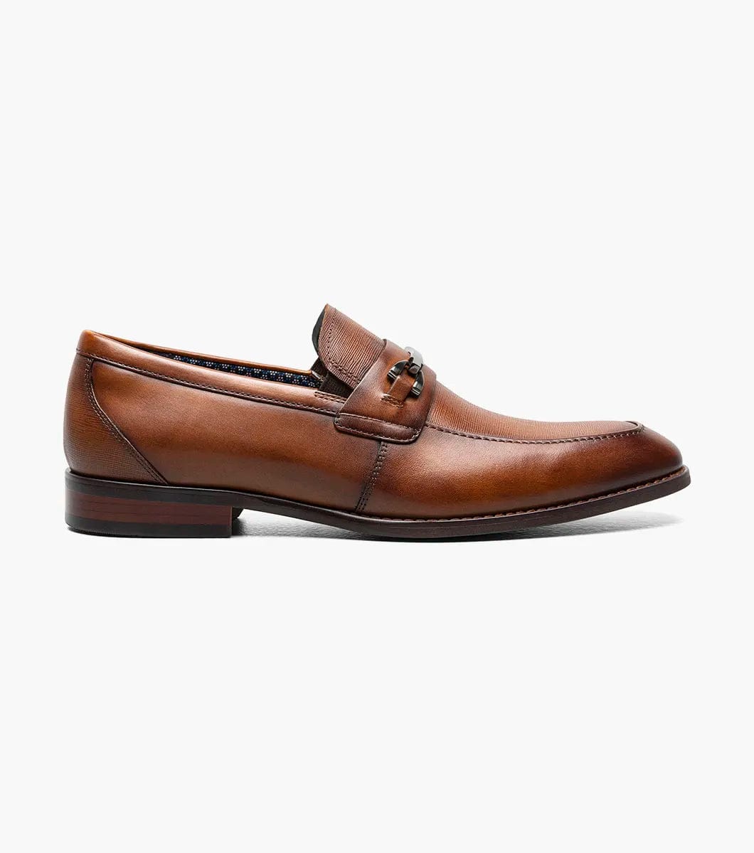 Stacy Adams SHOES Stacy Adams Mens Kaylor Cognac Brown Leather Slip-on Loafer