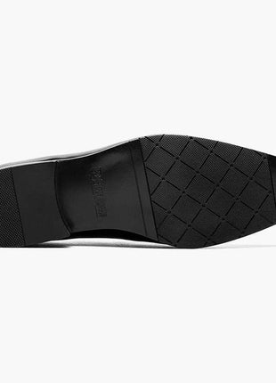 Stacy Adams SHOES Stacy Adams Mens Solid Black Tassel Slip On Patent Leather Tuxedo Dress Shoes