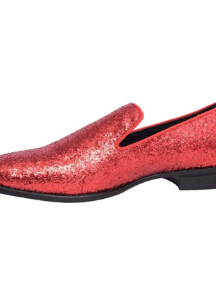 Stacy Adams Swank Textured Red Sparkle Slip-on Dress Shoes - The Suit Depot