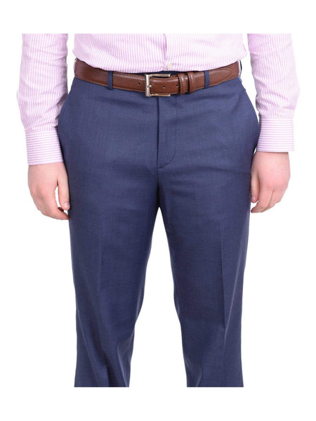 Shop Stafford Blue Wool Blend Pants