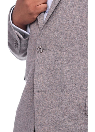Steven Land BLAZERS Steven Land Modern Fit Gray Donegal Two Button Wool Blazer Sportcoat