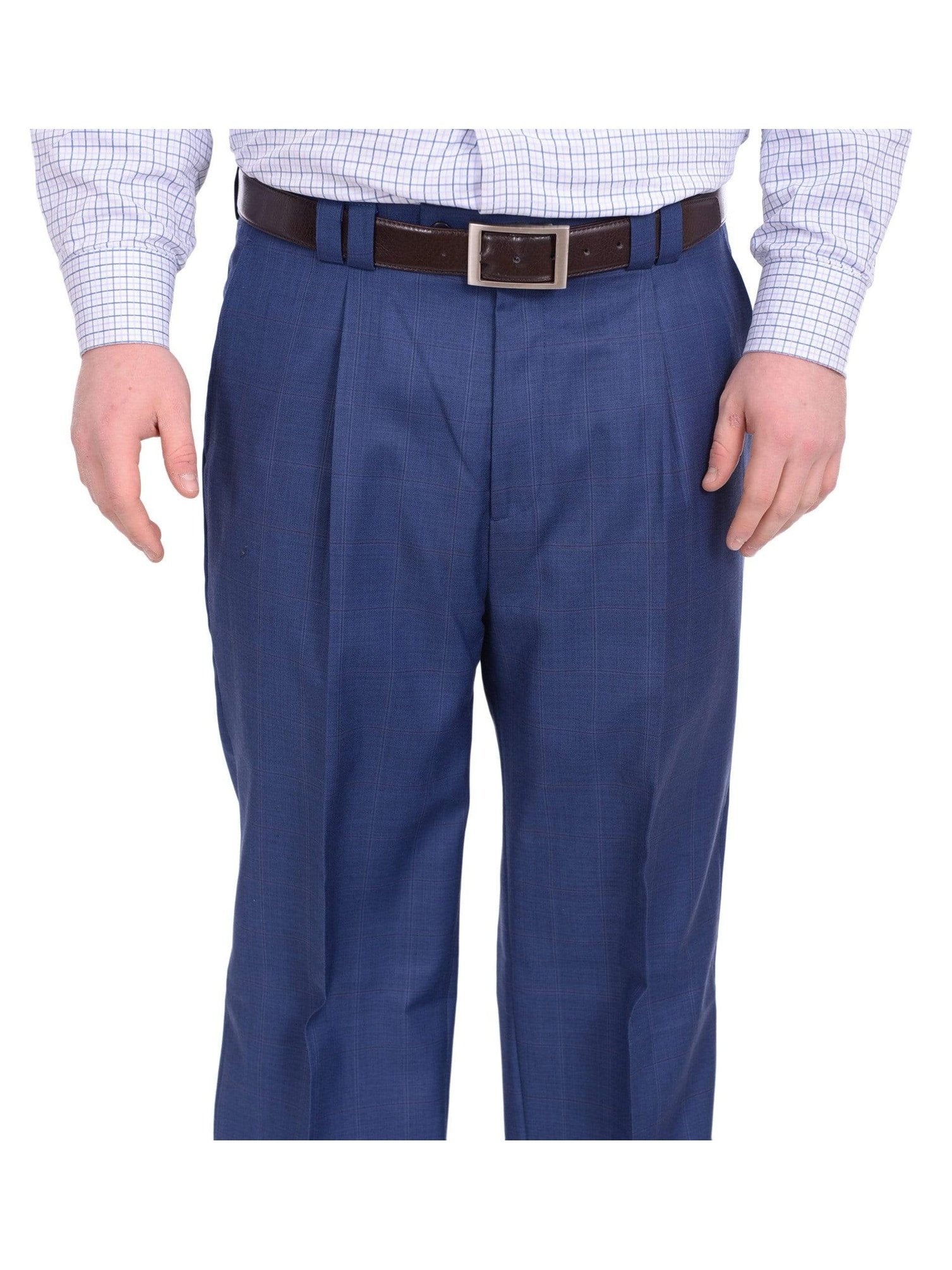 Shop Louis Raphael Blue 100% Wool Pants | The Suit Depot 32x30