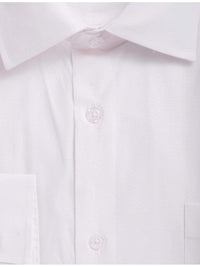 Thumbnail for Steven Land SHIRTS Steven Land Trim Fit Solid White Twill Spread Collar Barrel Cuff Cotton Dress Shirt