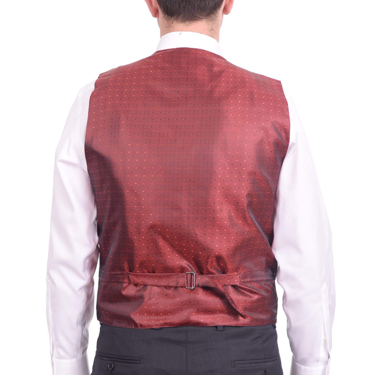 Steven Land Solid Burgundy Velvet Velour Vest With Necktie & Bowtie Set - The Suit Depot