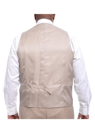 Steven Land THREE PIECE SUITS Steven Land Classic Fit Solid Tan Two Button Three Piece Wool Suit