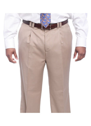 Steven Land THREE PIECE SUITS Steven Land Classic Fit Solid Tan Two Button Three Piece Wool Suit