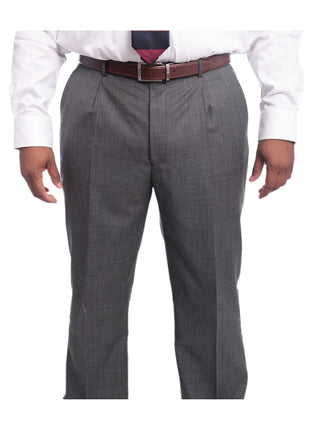 Steven Land TWO PIECE SUITS Steven Land Classic Fit Gray Stepweave Two Button Wool Suit