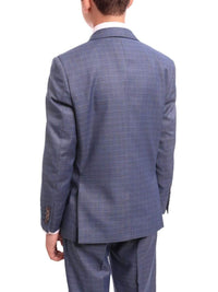 Thumbnail for T.o. Slim Fit Blue & Tan Check Two Button Two Piece Boys Suit - The Suit Depot