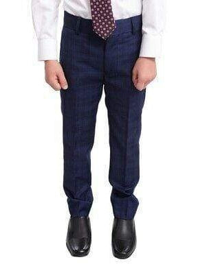 T.O. Clothing, Shoes & Accessories > Men > Men's Clothing > Suits & Suit Separates T.o. Slim Fit Blue Plaid Two Button Boys Suit
