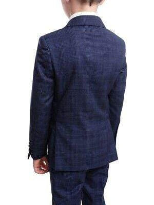 T.O. Clothing, Shoes & Accessories > Men > Men's Clothing > Suits & Suit Separates T.o. Slim Fit Blue Plaid Two Button Boys Suit