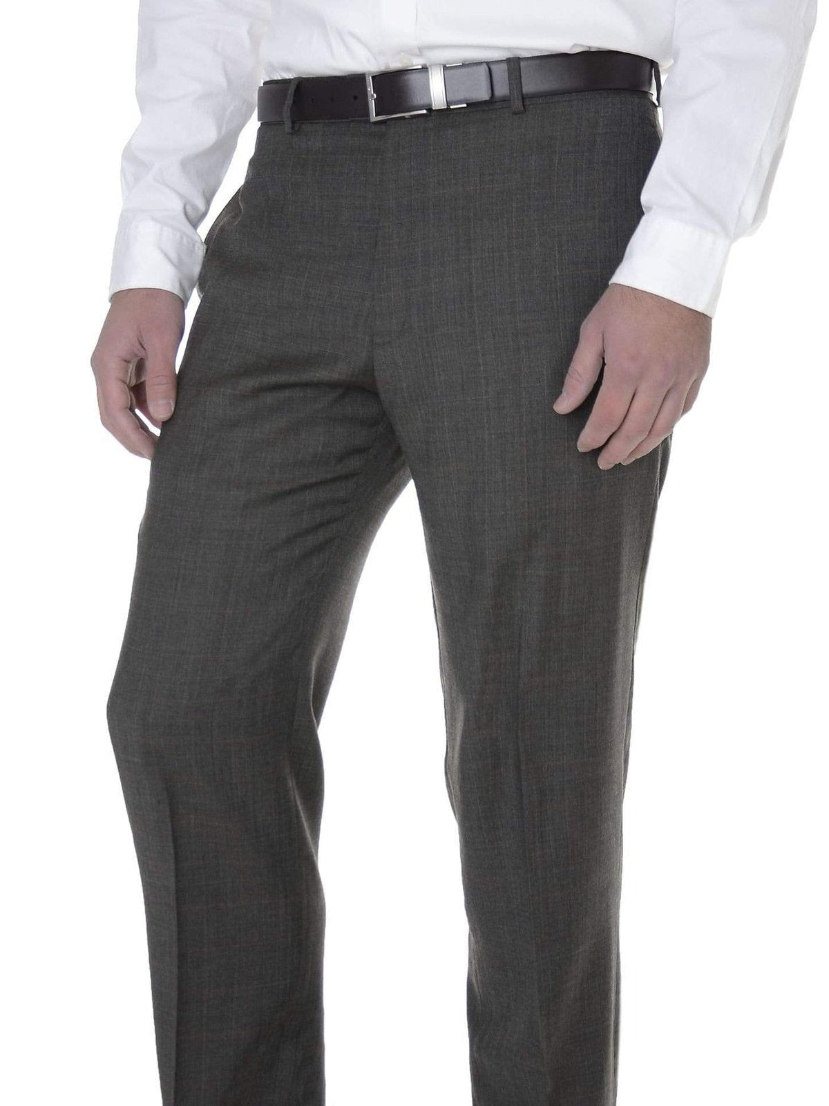 Tasso Elba Mens Olive Plaid Flat Front Wool Dress Pants, 30X30 Tasso Elba Mens Olive Plaid Flat Front Wool Dress Pants, 30X30